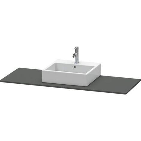 Consolle Duravit XSQUARE 16x1400x550mm con foro centrale in grafite opaca (1/3)
