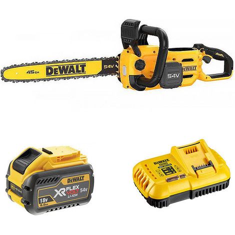 DeWALT Herramientas - 54V AKU motosierra 50 cm, 1x aku 9,0 Ah FLEXVOLT, cargador DCMCS575X1