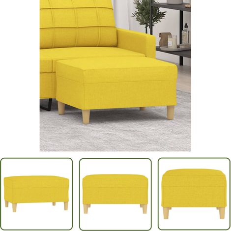 The Living Store Fußhocker Hellgelb 70x55x41 cm Stoff - Sitzsack - Fußhocker - Beistelltisch - Polsterhocker - Wohnzimmer Deko (1/5)