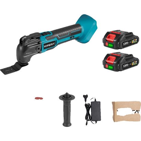 Outil Multifonction, Scie Électrique, Débroussailleuse Pelle, Performance Puissante, Accessoires Polyvalents, 2x128VF-Batterie (1/2)
