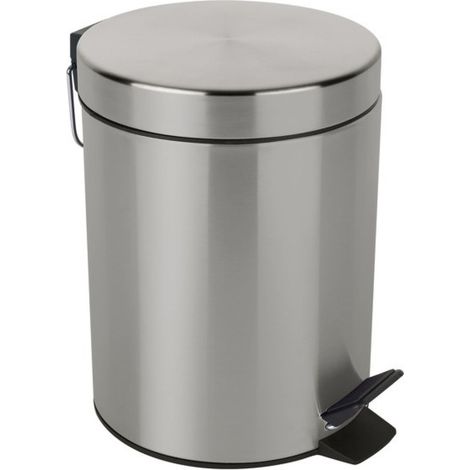 Papelera con pedal Acero SYDNEY 5L Metalizado Spirella (1/4)