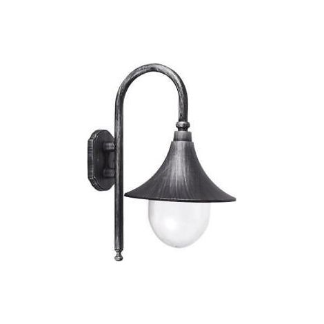 Lampada Lanterna Da Giardino Mod. Cigno Nero A Muro 24x35xh.44 Cm.