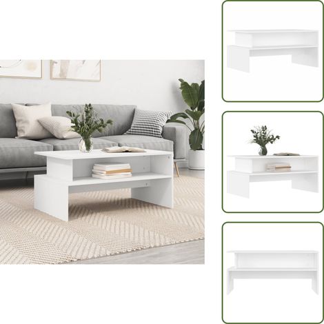 Couchtisch Weiß 90x55x42,5 cm Holzwerkstoff - Couchtisch - Wohnzimmerstil - Weißer Couchtisch - Holzwerkstoff Möbel - Sideboard (1/5)