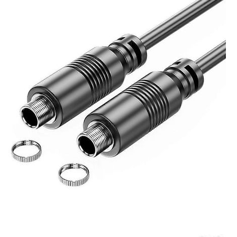 Adaptateur audio femelle-femelle 3,5 mm, rallonge stéréo auxiliaire 3,5 mm (1/4)