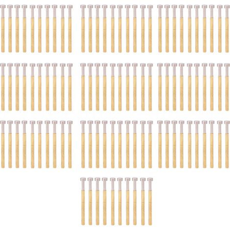 100 sondes de test PCB Pogo Pin tête plate, ressort en laiton, diamètre tube 2,36 mm/0,1 pouce, longueur 34 mm/1,3 pouce, kit de 100 pièces (1/5)