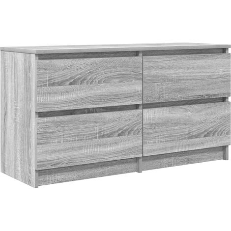 Mobile TV moderno con contenitore 100 x 35 x 54 cm in legno multistrato grigio sonoma 020051748