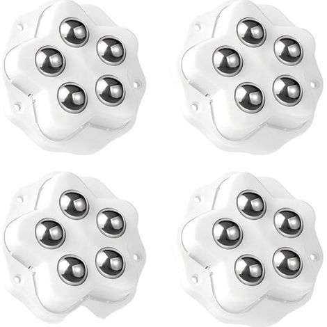 Rollen,4,8 x 4,8 cm,4 Stück,Bewegliche und verschiebbare Rollen,Selbstklebende Universalrollen,selbstklebende Lenkrollen,360° drehbar (1/5)