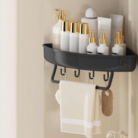 Adhesive Shower Shelf, Corner Wall Mounted, No Drilling Required, Organizer (1/5)
