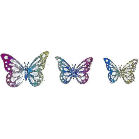Nouvelle décoration murale papillon en métal ajouré, art du fer, pendentif papillon ajouré en fer à ressort (1/4)