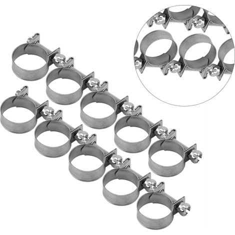 10 mini-colliers de serrage en acier inoxydable 304 de qualité sanitaire (1/5)