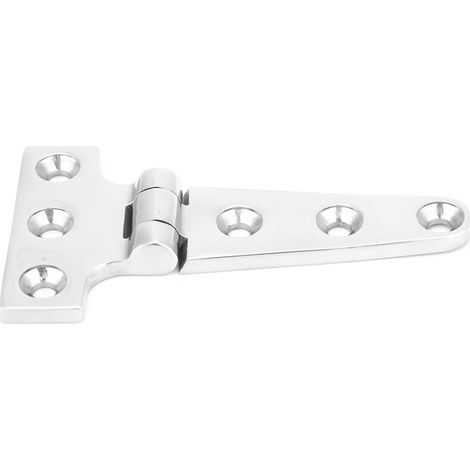 T-Forme en acier inoxydable pour porte vitrée d’armoire – Support articulé 100 × 54 × 4,8 mm – Fixation robuste pour meubles modernes