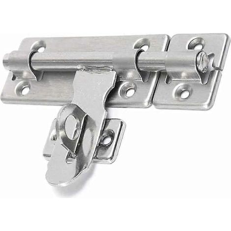 4-Zoll-Türschloss aus Edelstahl mit Vorhängeschlossriegel, geeignet für Fenster, Schubladen und Schränke.