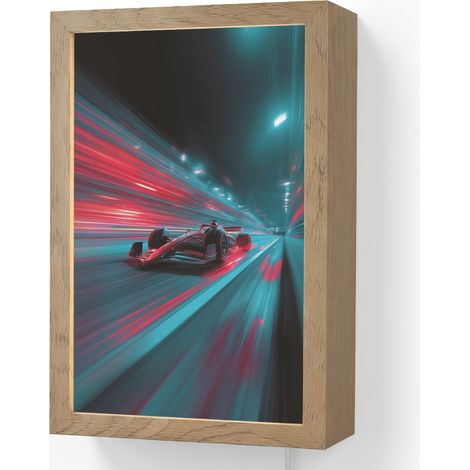 APPLIQUE MURALE Voiture de course - Rouge - Vitesse 20x30 cm (1/5)