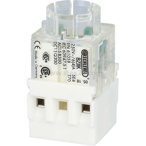 Georg Schlegel Contacteur à touche, 2NO Contacteur BZK Connexion à vis, Section transversale 0,34 mm² - 2,5 mm² - 1 Stück