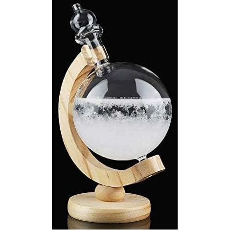 Cristal Prévisions météorologiques Bouteille Souhaitant Boule Creative en Forme de Globe en Forme de Bouteille en Verre Tempête Bureau Station Météo Météo Predictor (1/5)