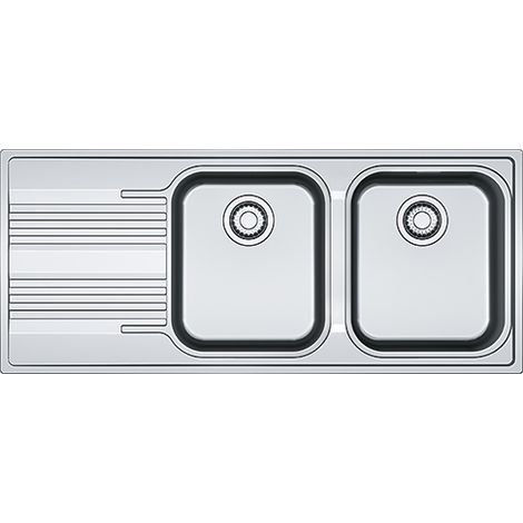 Franke SRX 621. Tipo di lavello: Lavello montato su piano, Forma del lavandino: Rettangolare, Materiale del lavandino: Acciaio inox. Larghezza: 1160 mm, Profondità: 500 mm - 101.0356.896 (1/2)