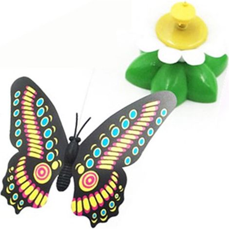 Jouet interactif pour chaton en forme de papillon et de fleur, rotatif à 360° (1/4)