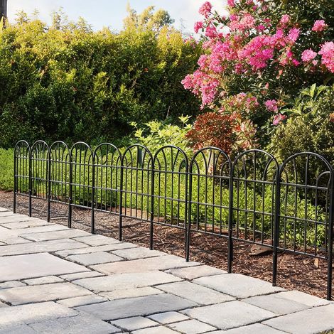 SunJet Clôture de jardin, barrière de jardin, décorative métal noir - Réf. 4K3YQX1EVDVT (1/5)