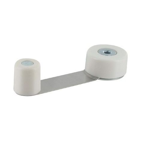Butoir de porte conique en fer blanc – Fixation adhésive ou vis – Dimensions 24x34x101mm – Accessoire discret pour éviter chocs – Inofix