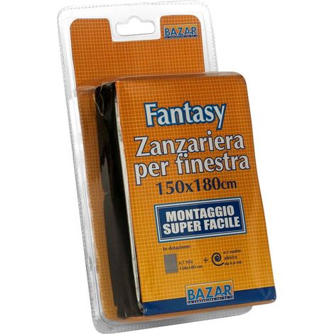 ZANZARIERA FANTASY PER  FINESTRA NERA 150X180