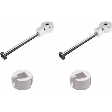 2x Connecteur rapide mâle + femelle ferrure d'assemblage meuble Ø35mm longueur 100mm avec vis Fixation Support Plaquette Etagère Bois Plan de travail Comptoir Cuisine Salle de bain