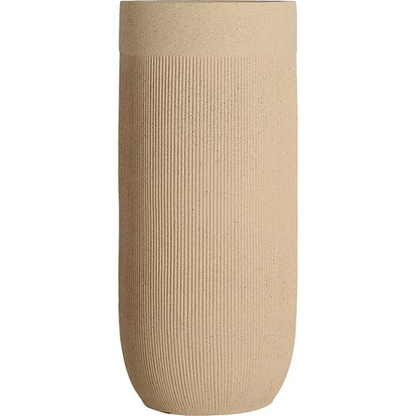 Cache pot contemporain en polyresine finition sable pour plantes - Sable naturel mat (1/4)