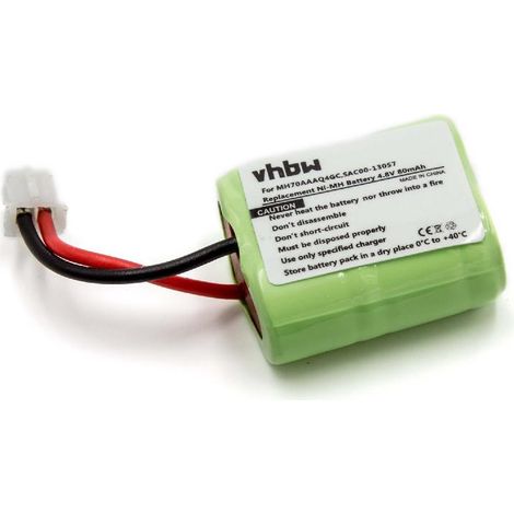 vhbw 1x batería compatible con NoBark 10R, SBC-10R Bark Controller, SCB-10R collar para perros (adiestrador) (80 mAh, 4,8 V, NiMH) - Reemplaza MH70AAAQ4GC, SAC00-13057