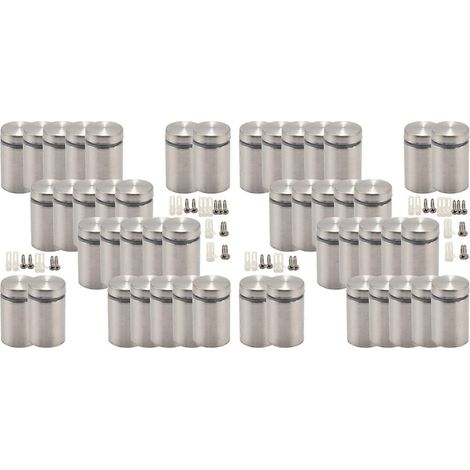 48 pièces 3/4 x 1 pouce Sign Holders Standoff Vis mur Standoff Holders Vis support de fixation Hardware Advertising Verre Acrylic (1/5)