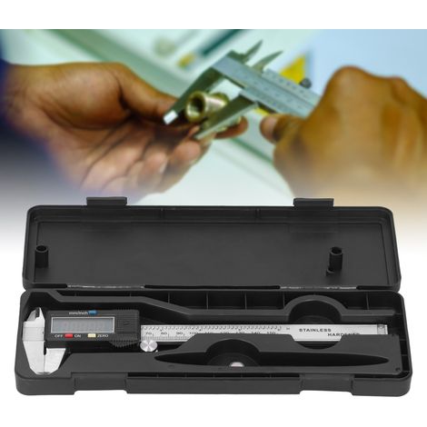 Elektronischer digitaler Messschieber aus Edelstahl 0-150 mm, Werkzeug zur Messung von Innen- und Außendurchmessern (1/5)