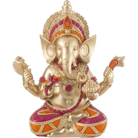 Statuette Déco en Résine "Ganesha" 18cm Multicolore