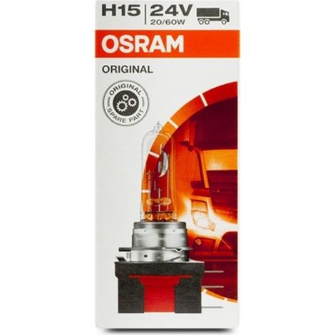 Ampoule H15 24V 20/60W OSRAM ORIGINAL pour camion 64177 PGJ23t-1 - 24 volts