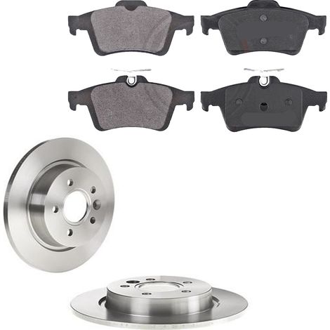 KIT FRENI POSTERIORI compatibile con VOLVO C70 II CABRIOLET (542) - DISCHI + PASTIGLIE OEM: P 24 148 / 17605 /SOSTITUZIONE DIRETTA/BASSA POLVERE/SILENZIOSO