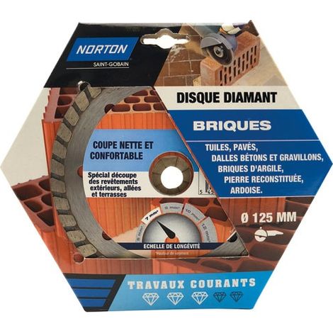 Disque diamant Norton briques Ø 125 x 22,23 mm (1/3)
