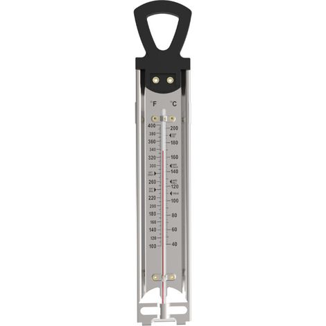 Thermometre A Bonbons - Acier Inoxydable - Plage 40 A 200 C - Crochet De Suspension Et Pince Pour Casserole - 1 Piece (1/5)