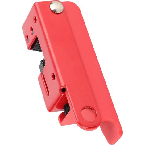 Disjoncteur de verrouillage, aspect rouge, haute résistance, en alliage d'aluminium anticorrosion, pour usage industriel (1/5)