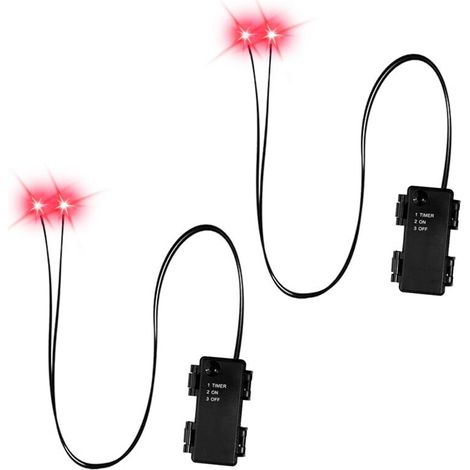Yeux Lumineux à LED pour Halloween avec Minuterie, 2 Yeux Squelettes Lumineux, Yeux D'Horreur à Faire Soi-Même pour Masques, Citrouilles, Pierres (1/4)