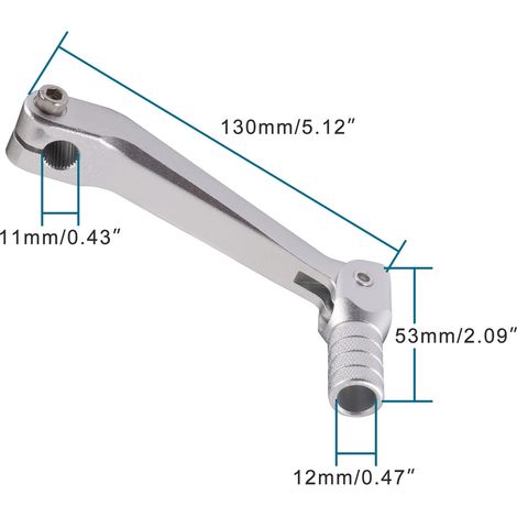 Motorcycle gear shift lever compatible with Bosuer Apollo air-cooled/water-cooled 250cc black lever with red head. (1/4)