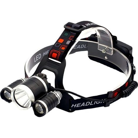 Lampe frontale laser blanche LED multifonctionnelle pour extérieur, puissante et portable, pour la pêche nocturne en mer.