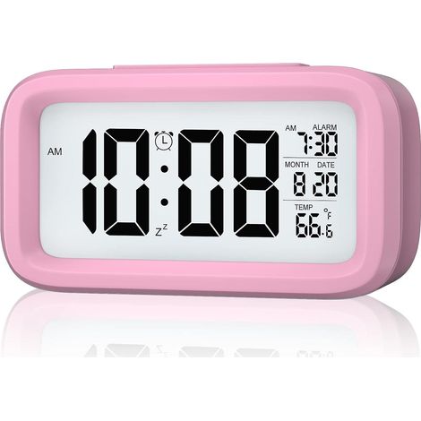 Réveil numérique à affichage LED, fonctionne sur piles, veilleuse intelligente, facile à utiliser, idéal pour les enfants. (1/5)