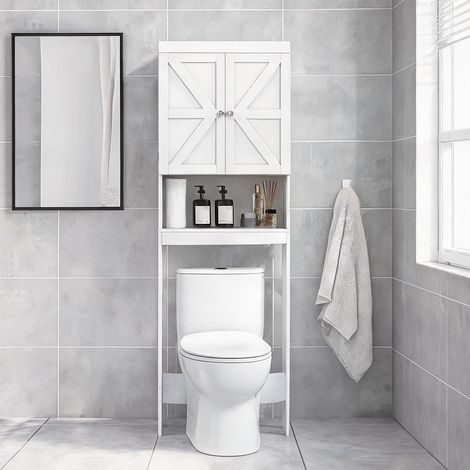 Meuble de salle de bain 2 niveaux 58,5 x 23 x 170 cm (1/5)