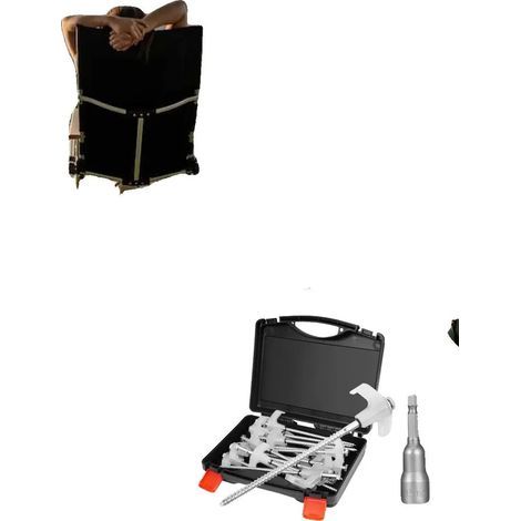 Piquets de tente de camping en acier inoxydable, à vis, couleur argent. (1/5)