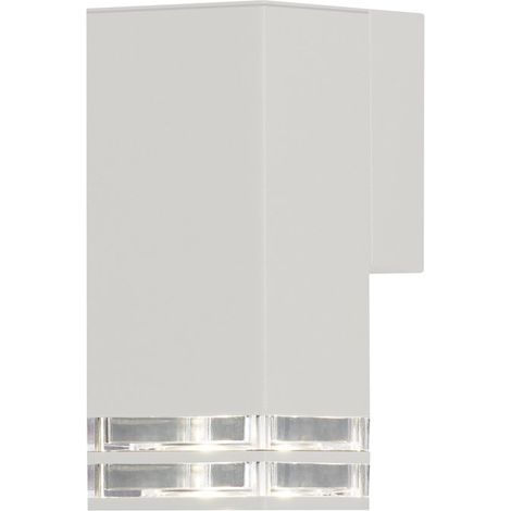 Konstsmide Pollux Applique murale d'extérieur moderne 2 lignes vers le bas blanc GU10, IP44 (1/3)