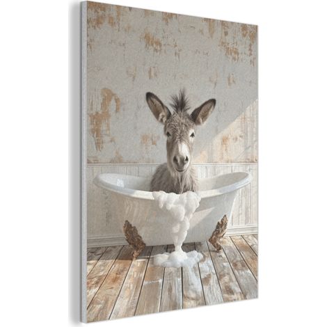 CUADRO ACÚSTICO Burro - Animales - Bañera - Espuma Cuadros de Pared 70x100 (1/5)