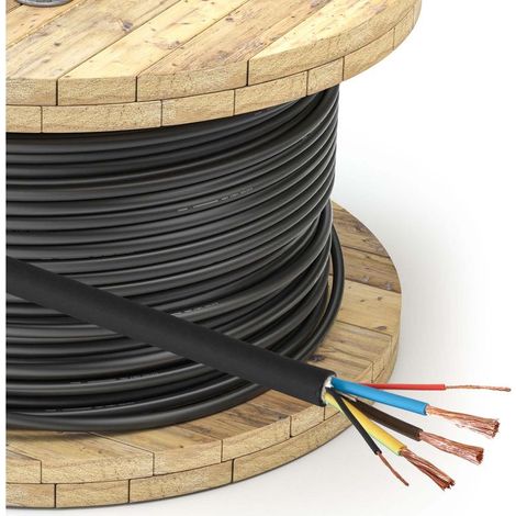 Câble de recharge voiture électrique 1 m – Monophasé 32 A – Cuivre flexible TPE – 3 x 6 mm² + 2 x 0,75 mm² – 450/750 V (1/2)