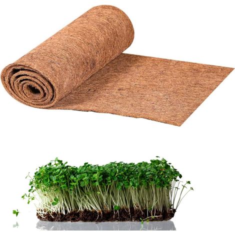 Tapis de Plantation en Chanvre pour la Culture de microgreens 25x400cm Tapis de Culture de germes de graines biologiques pour Micropousses Planteur (1/5)