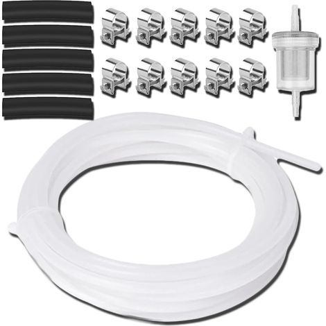 Kit tubo carburante per riscaldatore diesel da 4 m, clip filtro tubo carburante bianco, sostituisce 470499 per Webasto, per Eberspacher D2 D4 D5 2KW 4KW 5KW 8KW Riscaldatore da parcheggio