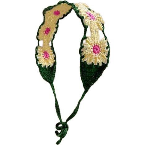 Crochet Turban Bandeau Fleur Bandanas Rural Tête Foulard Femme Ethnique Décoration de Cheveux Élégant Écharpe Ornements de Cheveux (1/5)