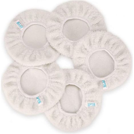 Set of 5 microfiber polishing bonnets 230-250 mm – Enhanced performance for car polishers – Wash resistant (1/5)