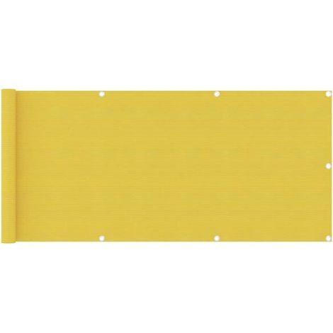 Paravent de balcon jaune, 75 x 500 cm, PEHD (1/5)