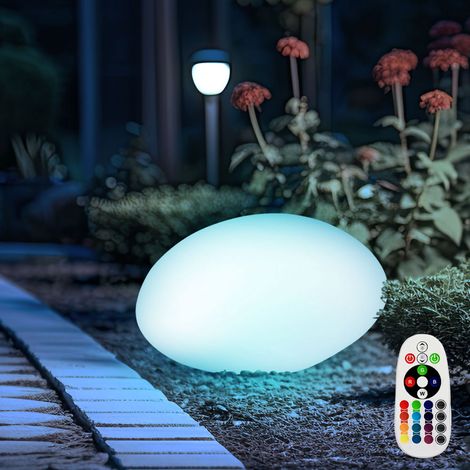 RGB LED Außen Leuchte Stein Optik FERNBEDIENUNG Garten Hof Farbwechsel Lampe dimmbar V-TAC 40151